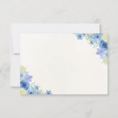 Blue Mediterranean Lemon Bridal shower サンキューカード (裏面)