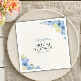 Blue Mediterranean Lemon Bridal shower スタンダードカクテルナプキン