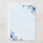 Blue Mediterranean Lemon Bridal shower 招待状 (裏面)