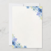 Blue Mediterranean Lemon Bridal shower 招待状 (裏面)