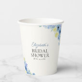 Blue Mediterranean Lemon Bridal shower 紙コップ (正面)