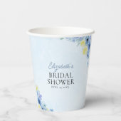 Blue Mediterranean Lemon Bridal shower 紙コップ (裏面)
