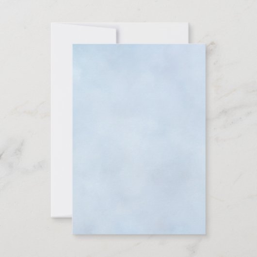 Blue Mediterranean Lemon Wedding 出欠カード (裏面)