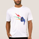 Blue Megaphone with Colorful Lightning Bolts Tシャツ (正面)