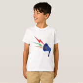 Blue Megaphone with Colorful Lightning Bolts Tシャツ (正面フル)