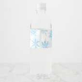 Blue Melted Snow Water Bottle Labels ペットボトルラベル (裏面)