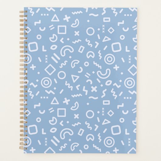 Blue Memphis Pattern Planner プランナー手帳 (正面)