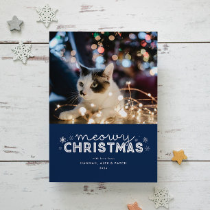 Blue Meowyクリスマスフォト シーズンカード
