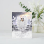 Blue Merle Collie Angel Heaven - Pet Loss Sympathy ポストカード (スタンド正面)