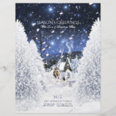 Blue Merle Collie & Lambs – クリスマス文房具 (裏面)