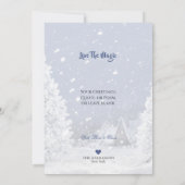 Blue Merle Collie & Lambs in Snow – クリスマスカード (裏面)