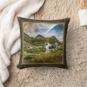 Blue Merle Rough Collie – スコットランド高地 – Th クッション (ブランケット)