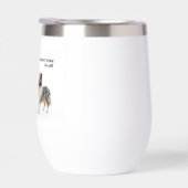 Blue Merle Sheltie Funny Wine Friend (右面)