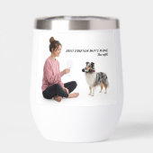 Blue Merle Sheltie Funny Wine Friend (背面)