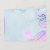 Blue Mermaid誕生日パーティー| 感謝してい|あなた誕生日 ポストカード (裏面)