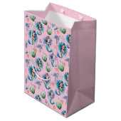 Blue Mermaid Birthday Gift Bag in Pink ミディアムペーパーバッグ (裏面アングル)