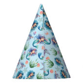 Blue Mermaid Birthday Party Hat in Blue パーティーハット (裏面)