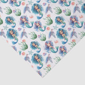 Blue Mermaid Birthday Tissue Paper in White 薄葉紙 (詳細)