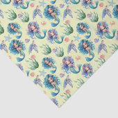 Blue Mermaid Birthday Tissue Paper in Yellow 薄葉紙 (詳細)
