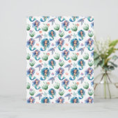 Blue Mermaid Scrapbook Paper in White (スタンド正面)