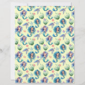 Blue Mermaid Scrapbook Paper in Yellow (裏面)