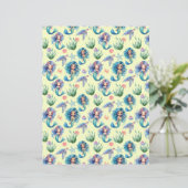 Blue Mermaid Scrapbook Paper in Yellow (スタンド正面)