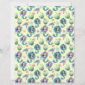 Blue Mermaid Scrapbook Paper in Yellow (正面)