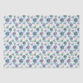 Blue Mermaid Tissue Paper in White 薄葉紙 (正面)