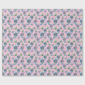Blue Mermaids Gift Wrapping Paper in Pink ラッピングペーパー (フラット)