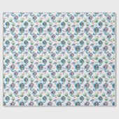 Blue Mermaids Gift Wrapping Paper in White ラッピングペーパー (フラット)