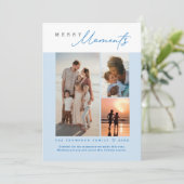 Blue Merry Moments coastal photo collage  シーズンカード (スタンド正面)