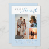 Blue Merry Moments coastal photo collage  シーズンカード (正面/裏面)