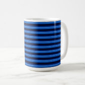 Blue Metal水平バー コーヒーマグカップ (正面右)