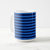 Blue Metal水平バー コーヒーマグカップ (正面左)