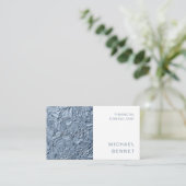 Blue Metallic エレガント Finance Consultant 名刺 (スタンド正面)