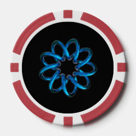 Blue Metallic Torus Knot ポーカーチップ