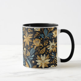 Blue Mexicain Floral Mug マグカップ