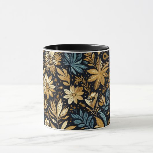 Blue Mexicain Floral Mug  マグカップ (中央)