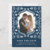 Blue Mexicanテーマの写真Save the Date セーブザデート (正面)
