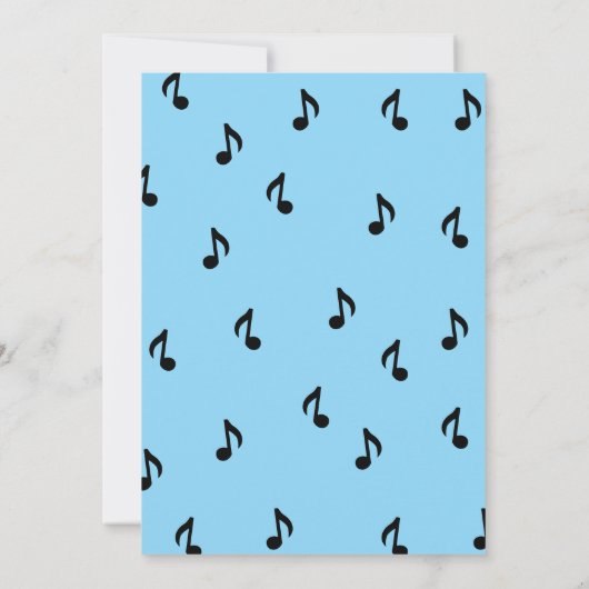 Blue Microphone Kids Birthday 招待状 (裏面)