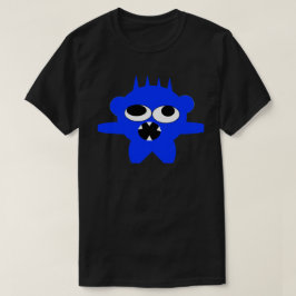 Blue  Mini Monster Tee a Skullnskin Graphic Design Tシャツ