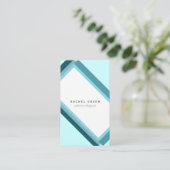 Blue minimal modern geometric retro 名刺 (スタンド正面)