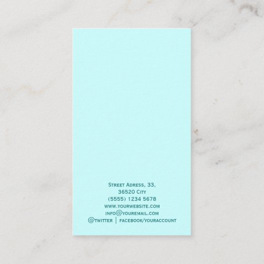 Blue minimal modern geometric retro 名刺 (裏面)