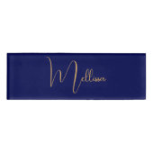 Blue minimalist custom name  名札 (正面)