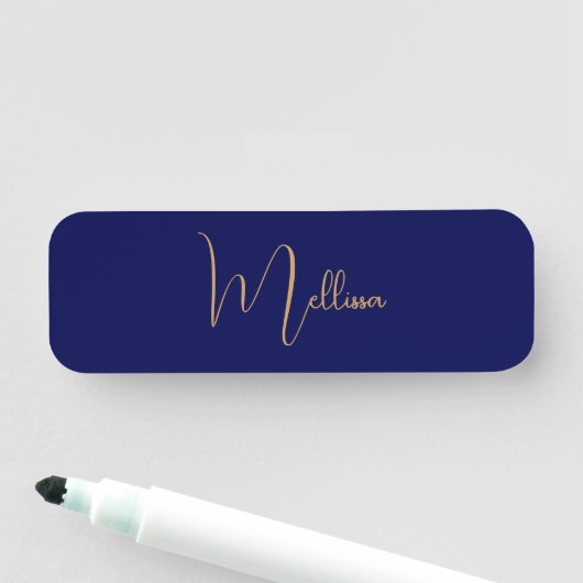 Blue minimalist custom name  名札 (インサイチュ)
