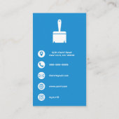 Blue Minimalist Painting Services Business Card 名刺 (裏面)