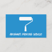 Blue Minimalist Painting Services Business Card 名刺 (正面)