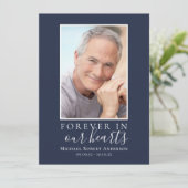 Blue Minimalist Photo Memorial Service Program 招待状 (スタンド正面)