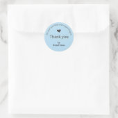 Blue Minimalist Thank You Business Sticker  ラウンドシール (バッグ)