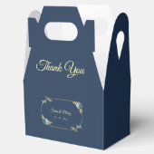Blue Minimalist Wedding Favor Boxes Editable フェイバーボックス (オープン)